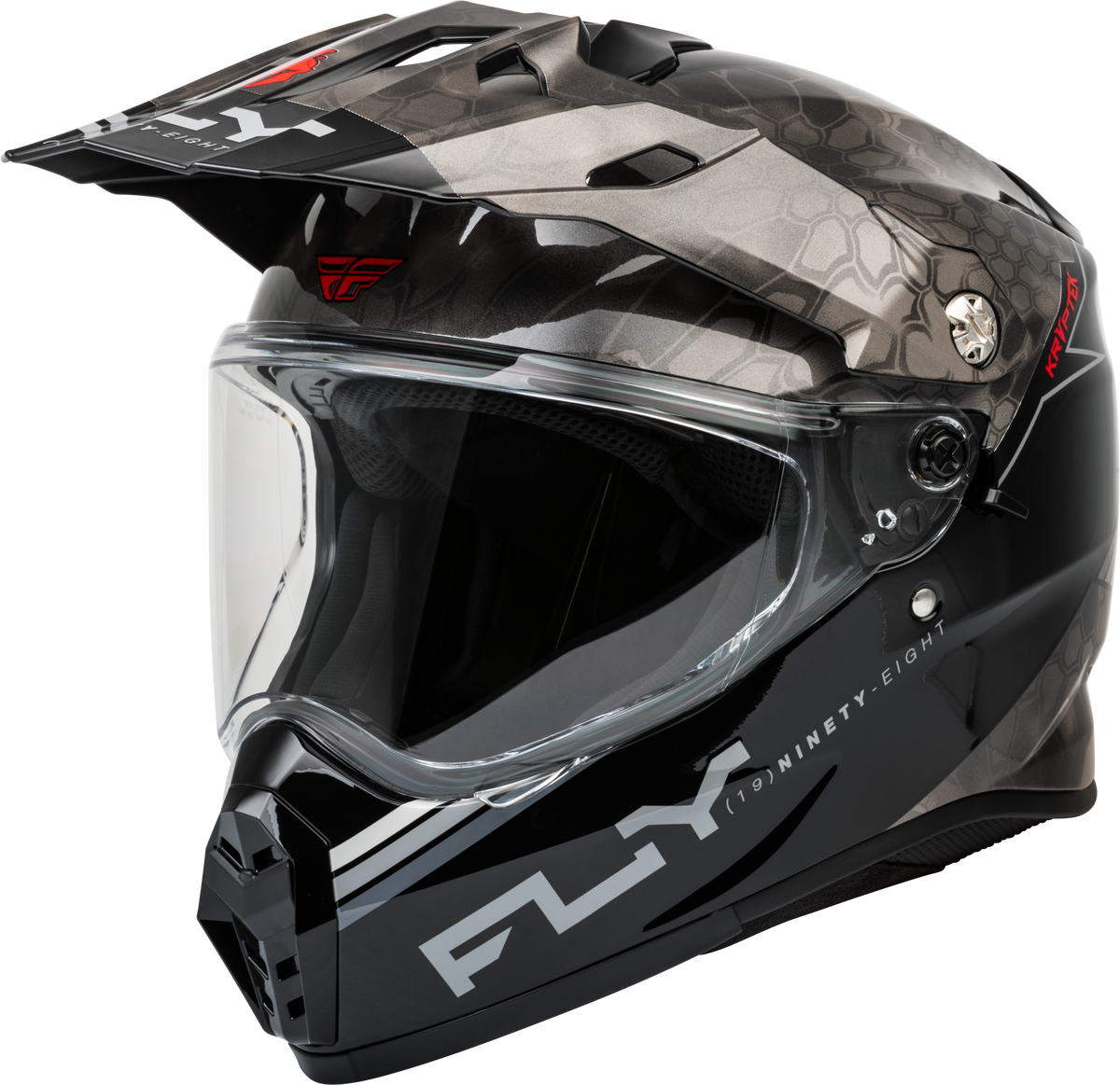 Fly Racing Trekker Kryptek Conceal Helmet Black/Grey/White SM (73-7027S)