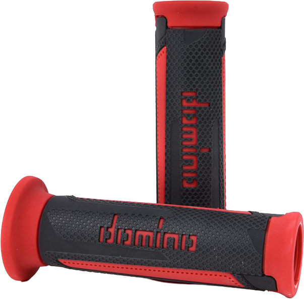 Domino Racing A350 Turismo Grips Anthracite/RED Pair (A35041C4270C7-0)