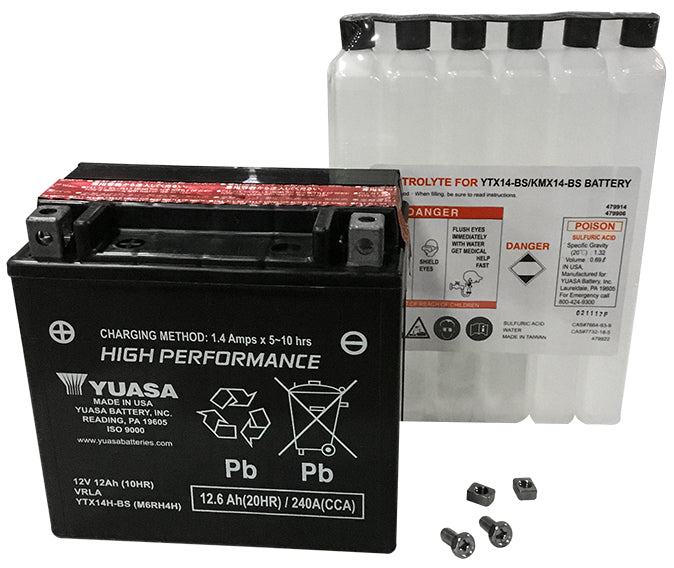 Yuasa Battery YTX14H-BS Maintenance Free (YUAM6RH4H)