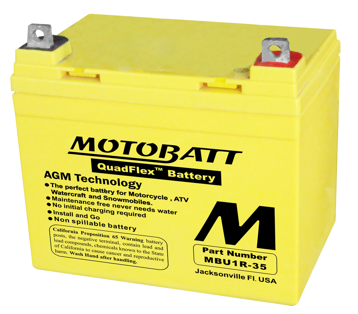 Motobatt Battery MBU135 Sealed Factory Activated