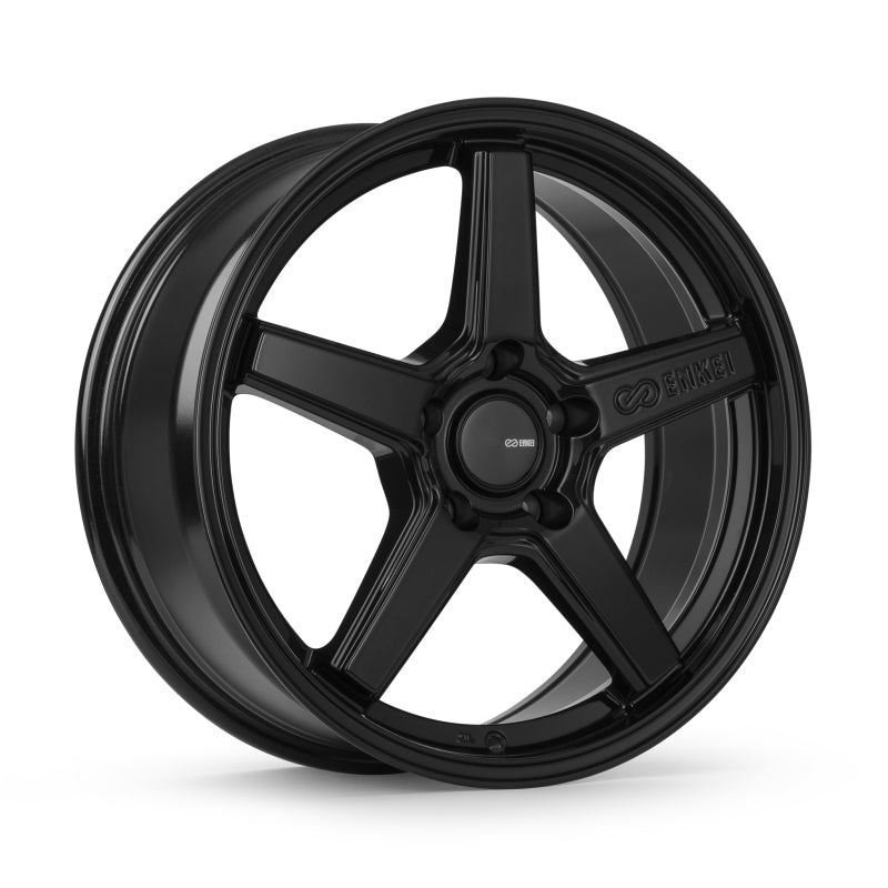 Enkei Quasar 18x8in / 5x108 BP / 40mm Offset / 72.6mm Bore - Gloss Black Wheel