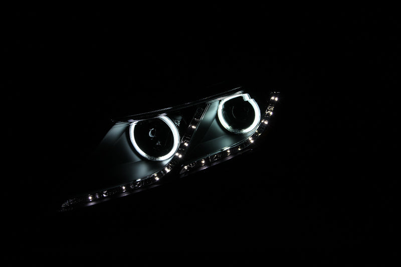 Faros delanteros con proyector ANZO 2011-2013 Kia Optima con Halo negro (CCFL)