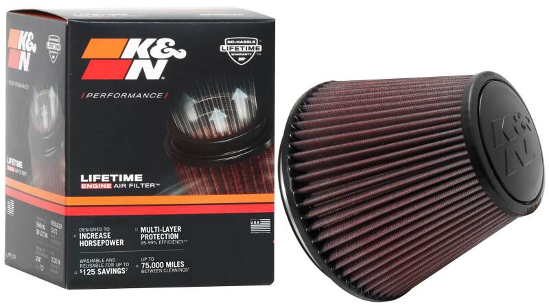 K&N Universal Air Filter 6in Flange / 7-1/2in Base / 4-1/2in Top / 6-1/2in Height