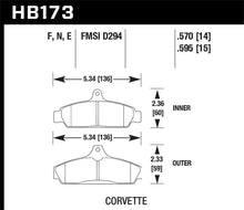 Cargar imagen en el visor de la galería, Hawk 84-87 Chevy Corvette 5.7 HPS Street Front Brake Pads