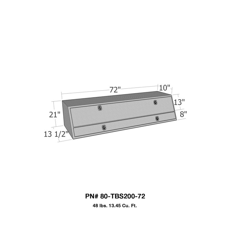 Westin/Brute Contractor TopSider de 72 pulgadas con puertas, aluminio