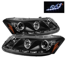 Cargar imagen en el visor de la galería, Faros delanteros de proyector Spyder Honda Accord 08-12 4Dr - LED Halo DRL Blk PRO-YD-HA08-4D-HL-BK