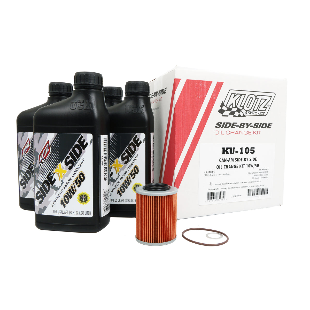 Klotz Sidexside OIL Change KIT 10W50 /w OIL Filter CAN (KU-105)