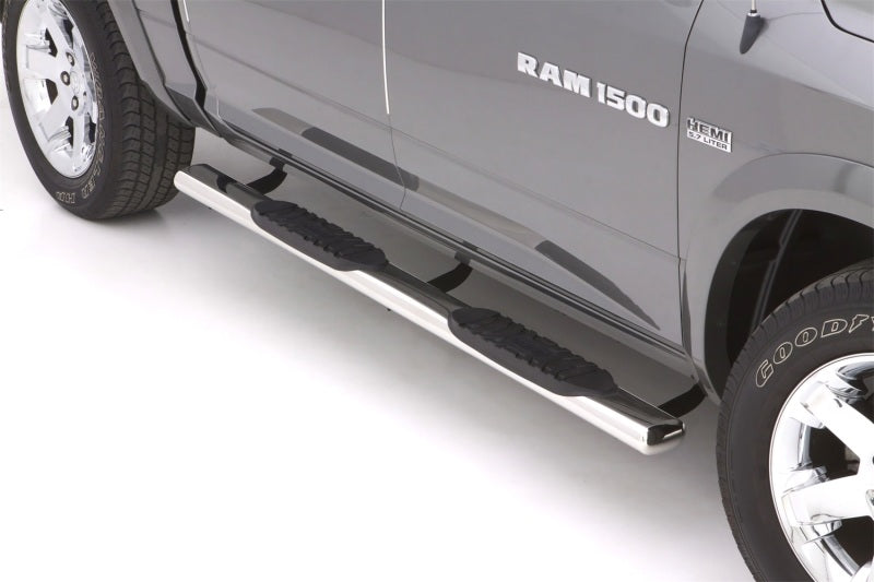 Barras protectoras para parachoques de acero inoxidable rectas y ovaladas de 5 pulgadas para Dodge Ram 2500 Crew Cab de Lund, años 10 a 17, pulidas