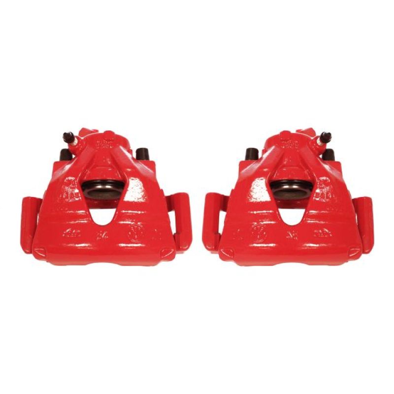 Pinzas de freno delanteras rojas Power Stop 99-10 Volkswagen Beetle con soportes (par)