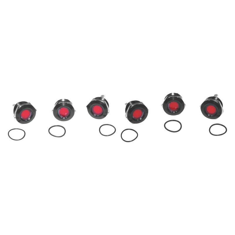 Letric Lighting Royal Flush Mnt Led 1in Blk/Red