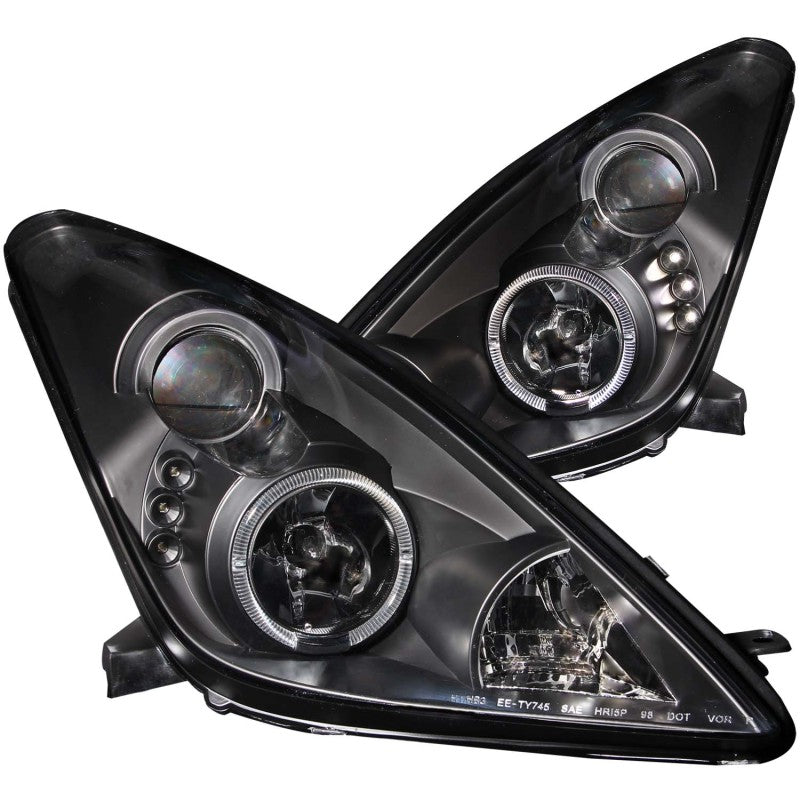 Faros delanteros con proyector ANZO 2000-2005 Toyota Celica con Halo negro