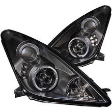 Cargar imagen en el visor de la galería, Faros delanteros con proyector ANZO 2000-2005 Toyota Celica con Halo negro