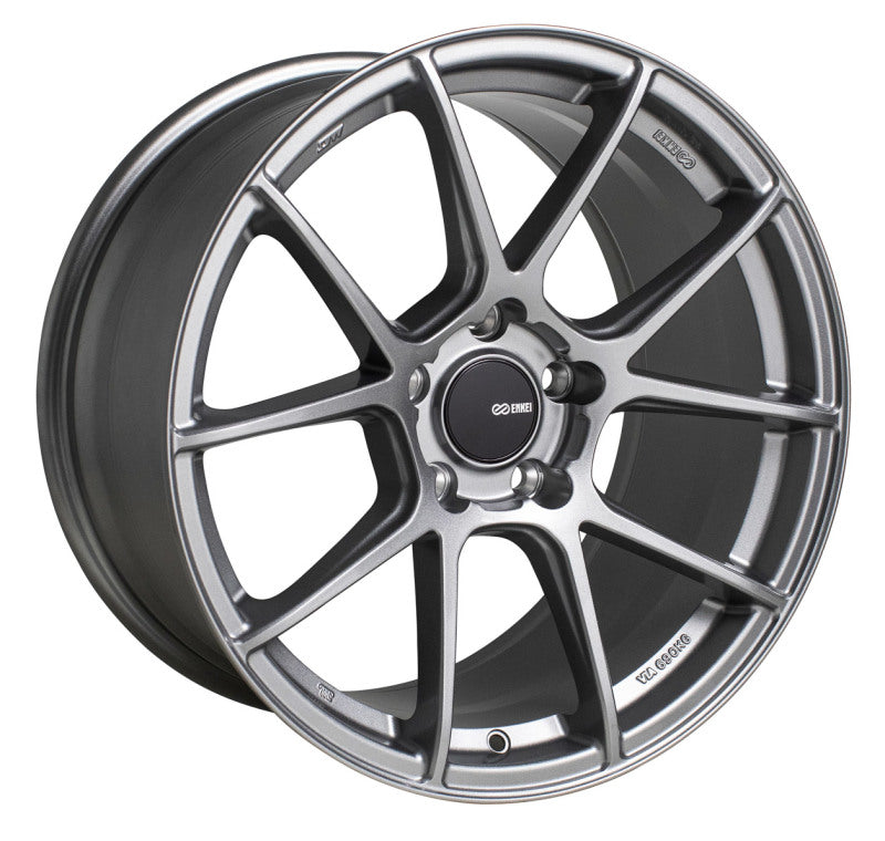 Rueda Enkei TS-V 18x9,5 5x114,3 38 mm de desplazamiento y diámetro interior de 72,6 mm en gris tormenta