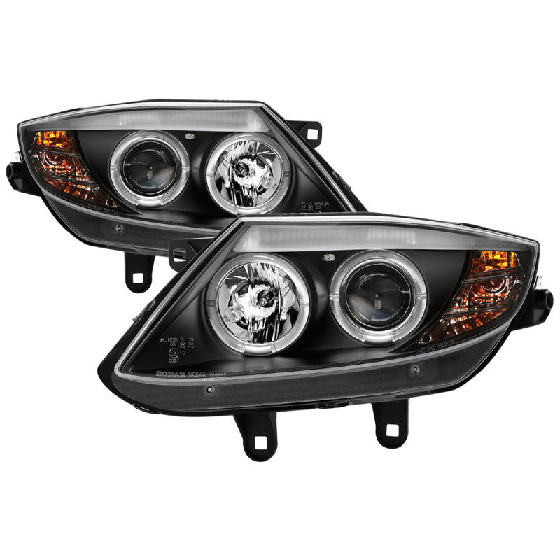 Faros delanteros de proyector Spyder BMW Z4 03-08, solo modelos Xenón/HID - Halo LED negro PRO-YD-BMWZ403-HID-BK