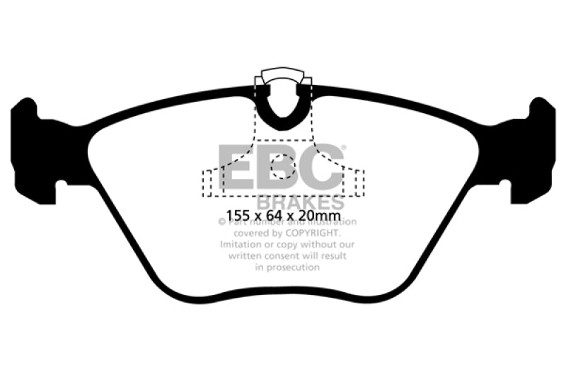 EBC 04-06 BMW X3 2.5 (E83) Greenstuff Front Brake Pads