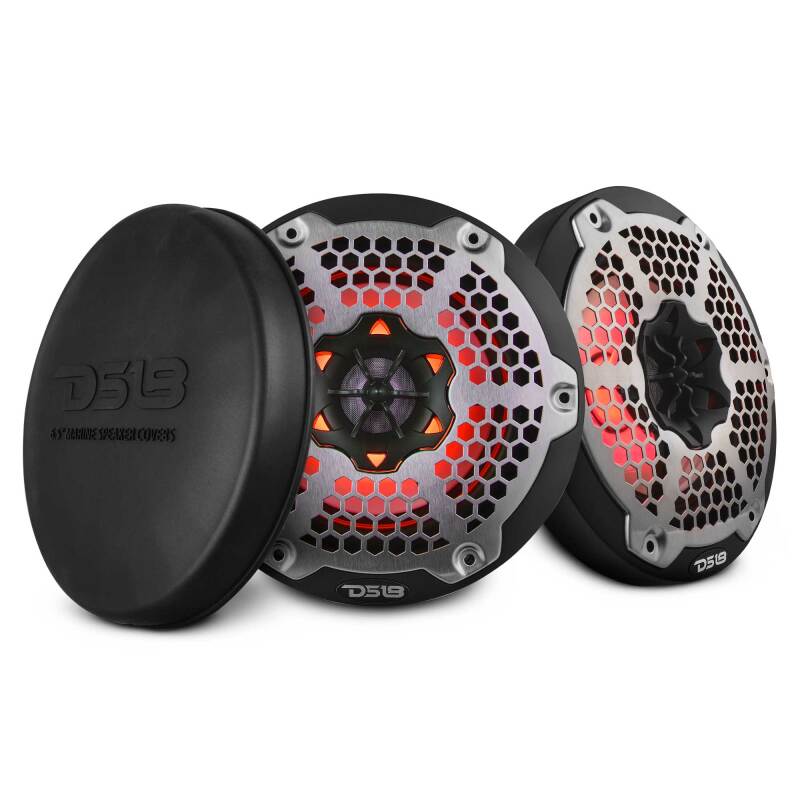 DS18 NXL-M Series Spkr w/ RGB LED Lights 6.5in 2-Way 100 Watts RMS 4 ohm Blk Grill Detached w/ Cover (NXL-6M/BK)