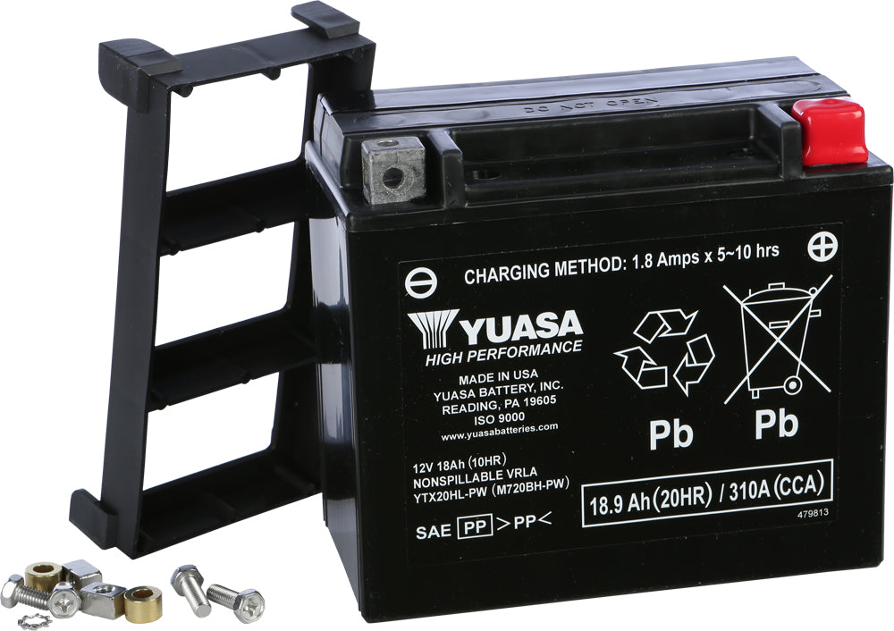 Yuasa Battery YTX20HL-PW Sealed Factory Activated (YUAM720BH-PW)