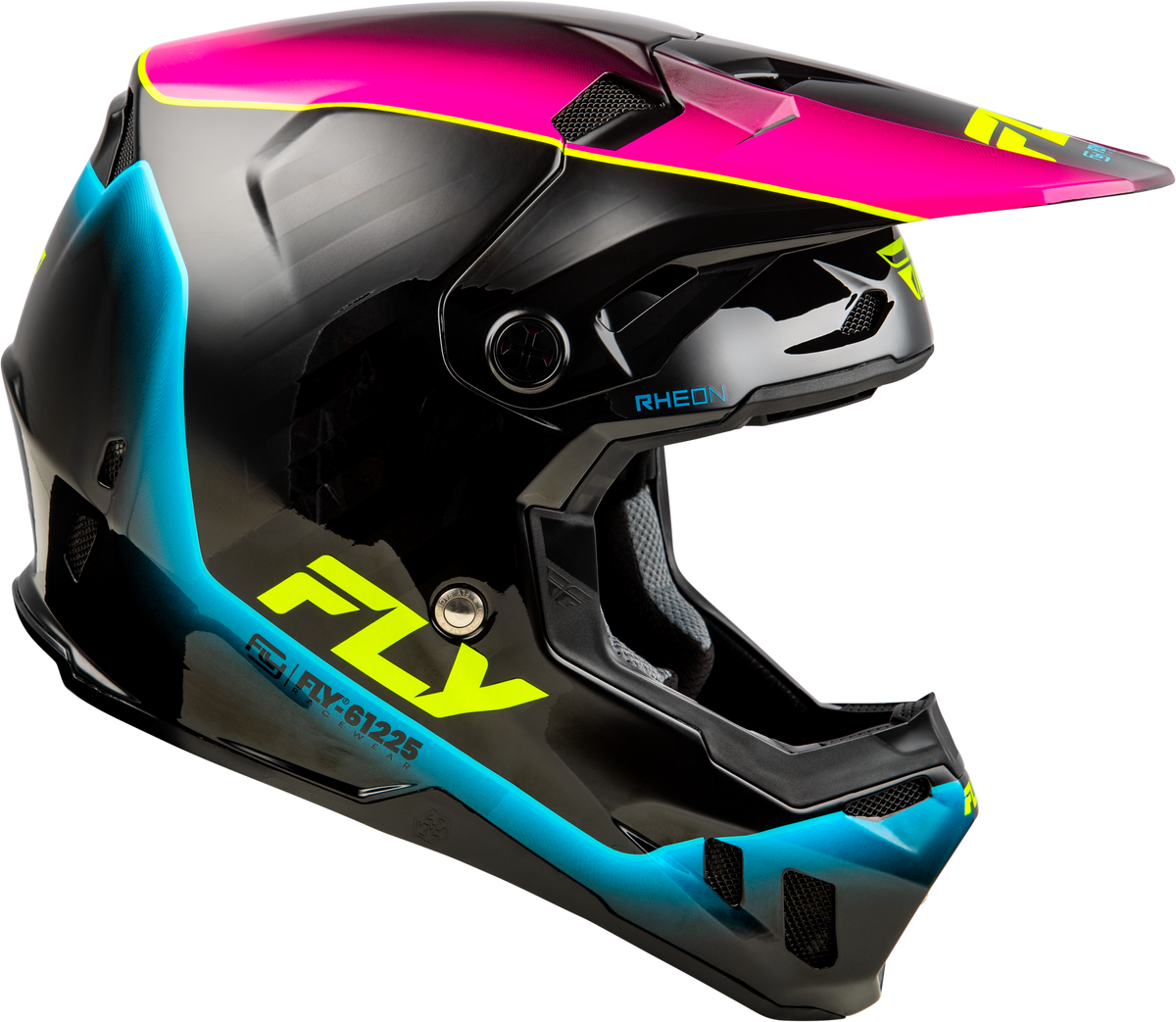 Fly Racing Formula CC Underglow Helmet Black/Pink/Blue SM (M73-4350S)
