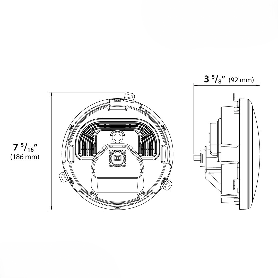 KOSO 7" Zenith LED Headligh H4 Plug (GA030100)