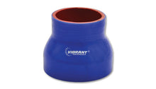 Cargar imagen en el visor de la galería, Vibrant 4 Ply Reinforced Silicone Transition Connector - 2in I.D. x 2.5in I.D. x 3in long (BLUE)