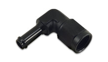 Cargar imagen en el visor de la galería, Vibrant Female -6AN to 5/16in Hose Barb 90 Degree Adapter Fitting - Anodized Black