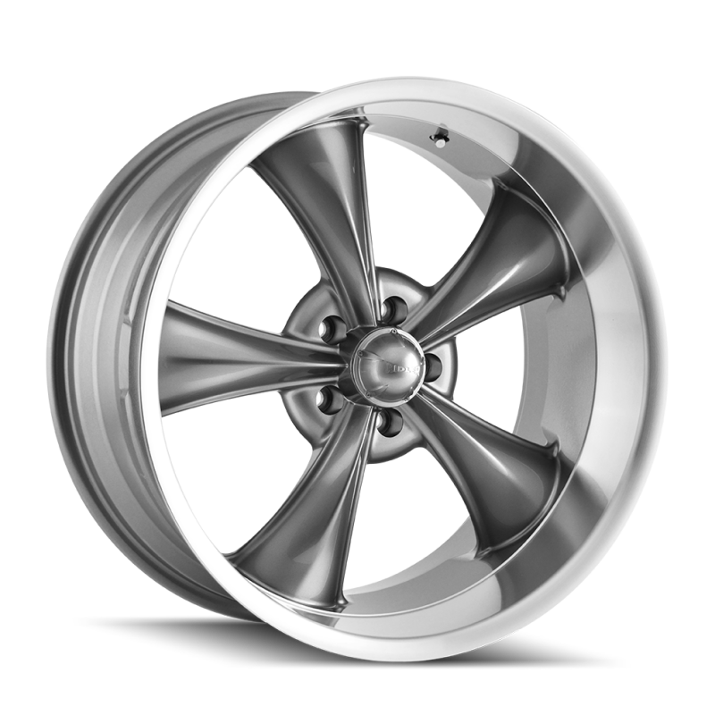Ridler 695 20x8.5 / 5x127 BP / 0mm Offset / 83.82mm Hub Gloss Grey Machined Wheel (695-2873G)