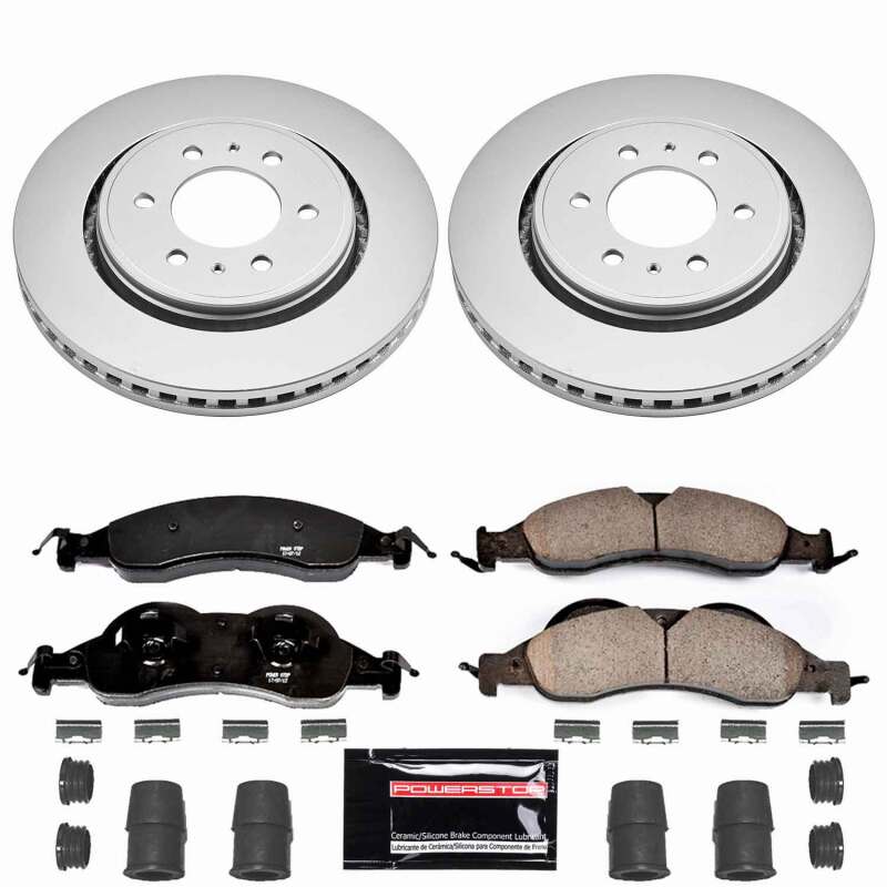 Power Stop 07-09 Ford Expedition Front Z23 Coated Brake Kit