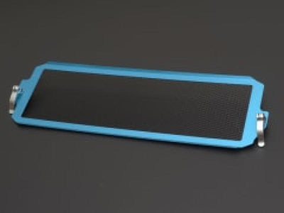 Cusco Intercooler Protection Grill Blue w/Black Mesh — Fits 08-17 Subaru Impreza WRX STI