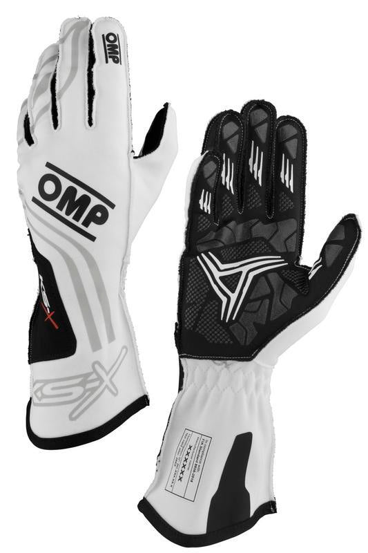 OMP KS-X GLOVES FIA 8877-2022 WHITE SIZE 004 (KIDS)