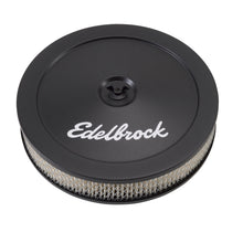 Cargar imagen en el visor de la galería, Edelbrock Air Cleaner Pro-Flo Series Round Steel Top Paper Element 10In Dia X 3 5In Black