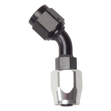 Cargar imagen en el visor de la galería, Russell Performance -10 AN Black/Silver 45 Degree Full Flow Hose End