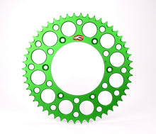 Load image into Gallery viewer, Renthal 2020 Kawasaki KX100 Rear Grooved Sprocket - Green 420-49P Teeth