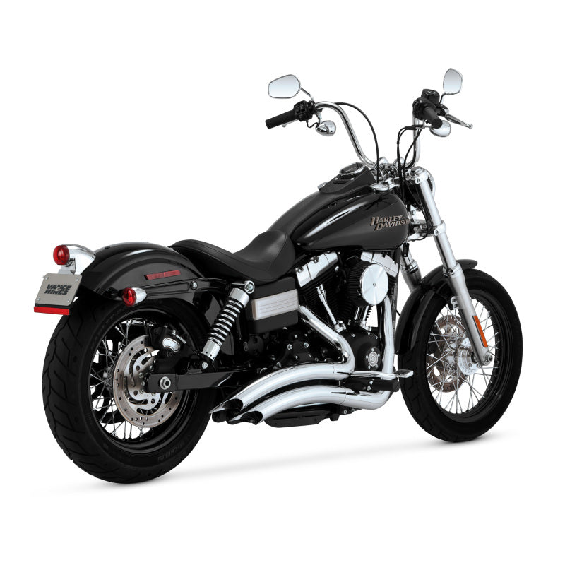 Vance and Hines Big Radius 2-2 Chrome Full System Exhaust — Fits 2006-2009 Harley Davidson Dyna