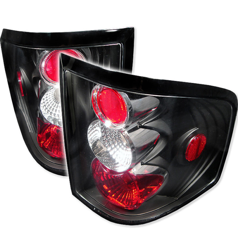 Luces traseras de estilo europeo Spyder Ford F150 Flareside 04-08, color negro ALT-YD-FF15004FS-BK