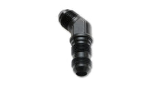 Cargar imagen en el visor de la galería, Vibrant -8AN Bulkhead Adapter 45 Degree Elbow Fitting - Anodized Black Only