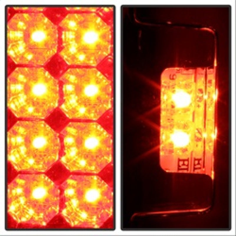 Luces traseras LED Spyder Ford F150 laterales 97-03/F250/350 Duty 99-07 rojas transparentes ALT-YD-FF15097-LED-RC