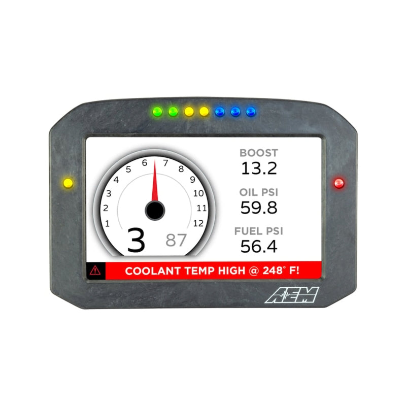 AEM CD-7 Carbon Flush Digital Dash Display — Performance Gauges