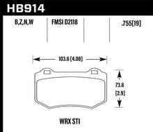 Cargar imagen en el visor de la galería, Hawk 2018 Subaru WRX STI Performance Ceramic Street Brake Pads