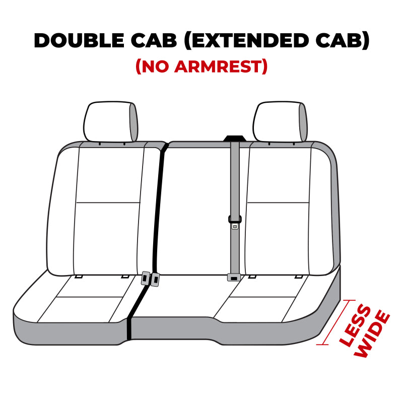 Covercraft Polycotton SeatSaver Custom Second Row Seat Covers - Charcoal — Fits 2014-2019 Chevy Silverado / GMC Sierra