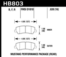 Cargar imagen en el visor de la galería, Hawk 16-17 Ford Mustang Brembo Package HPS 5.0 Rear Brake Pads