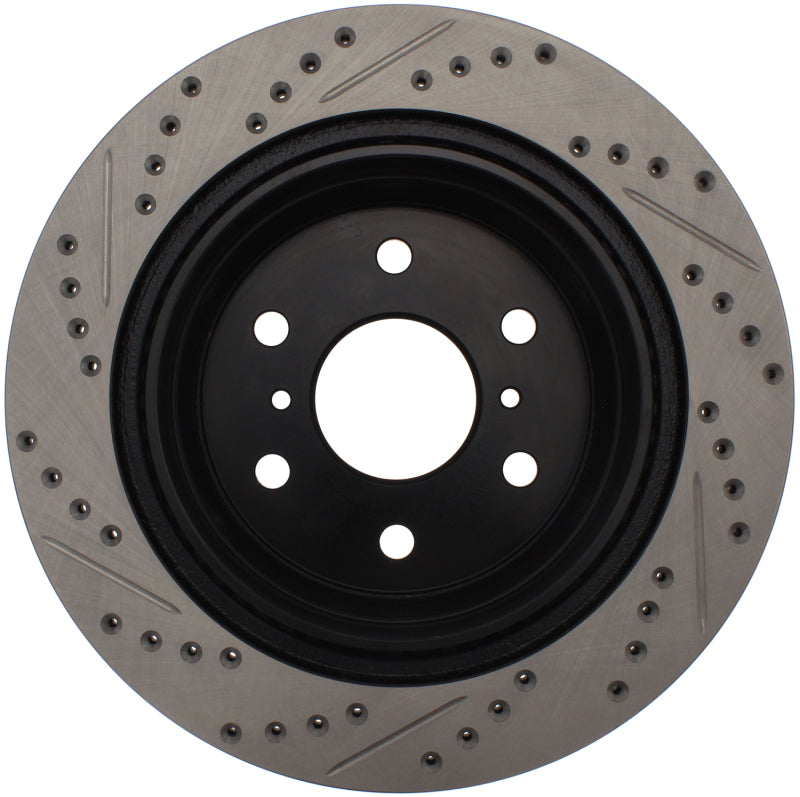 StopTech 07-10 GMC Sierra (w/ Rear Drum) / 07-09 GMC Yukon Rear Left Slotted & Drilled Rotor