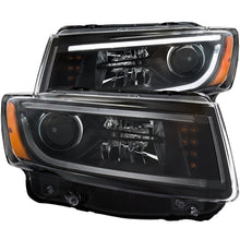 Cargar imagen en el visor de la galería, ANZO 2014-2015 Jeep Grand Cherokee Projector Headlights w/ Plank Style Design Black