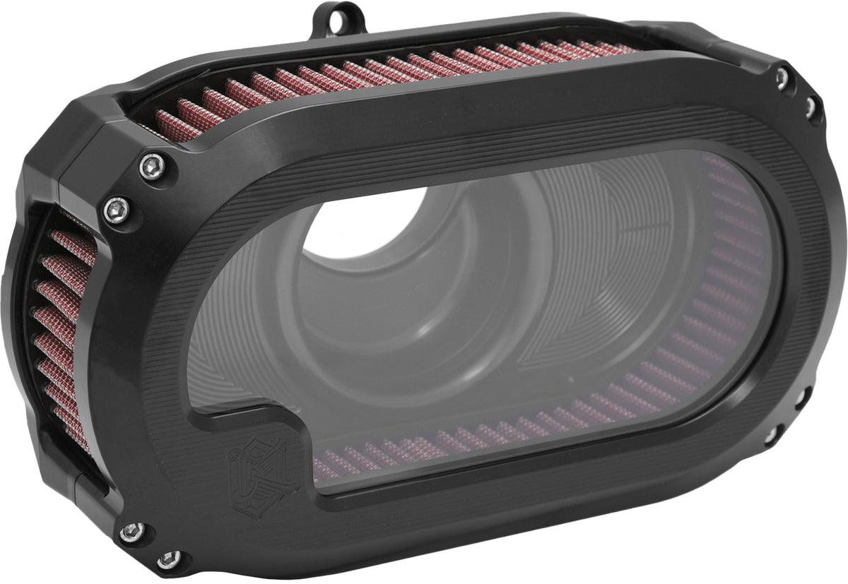 Kens Factory NL AIR Cleaner w/Glass Blkw/BLK CVO `23 RG Flhx `24 (NXT-05B)