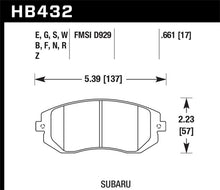 Cargar imagen en el visor de la galería, Hawk 2006-2006 Saab 9-2X 2.5i HPS 5.0 Front Brake Pads