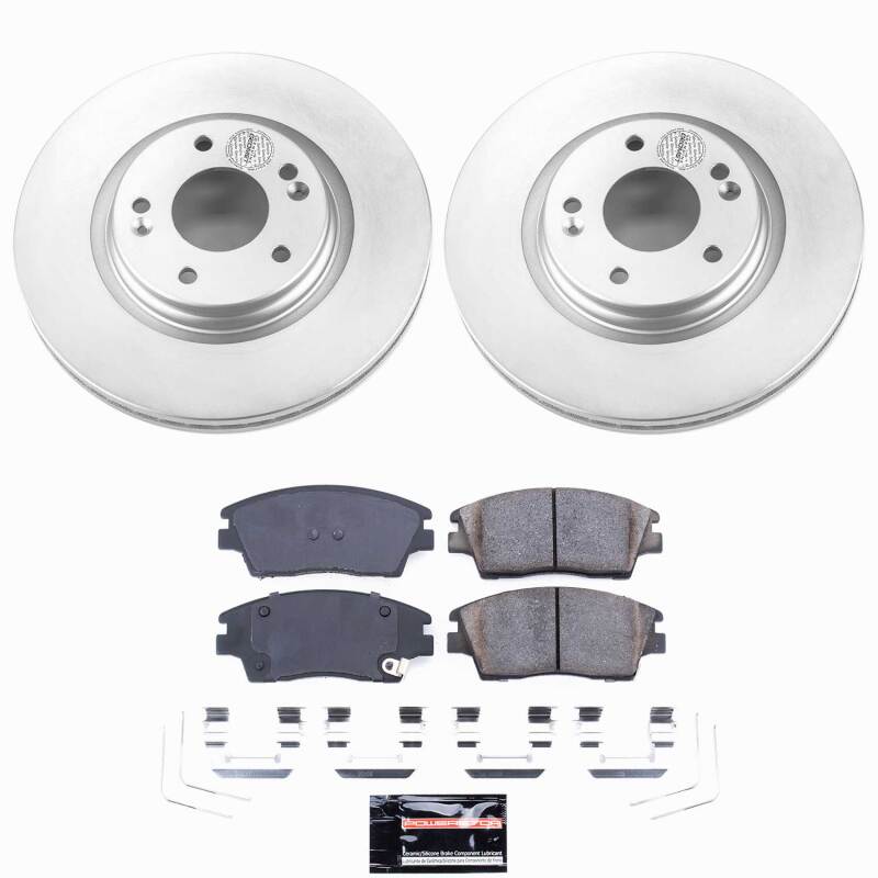 Power Stop 17-20 Hyundai Elantra Front Z23 Coated Brake Kit