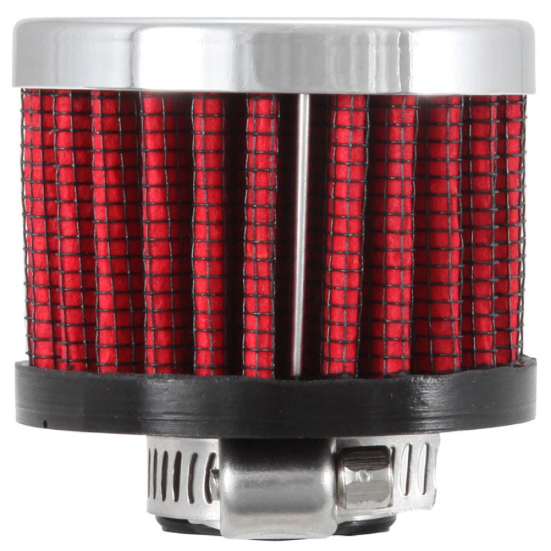K&N 62-1330 Crankcase Vent Filter - 0.5in Flange ID Rubber Base Clamp-On