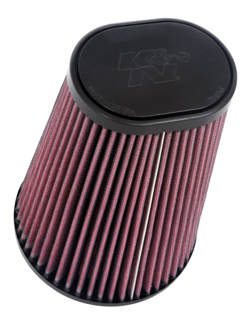 K&N Universal Round Clamp-On Air Filter 4-1/2in FLG, 5-7/8in B, 3-1/4in X 4-1/2in T, 8in H