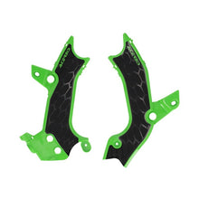 Cargar imagen en el visor de la galería, Acerbis 2024 Kawasaki KX450 Frame Guards- X-Grip - Green/Black