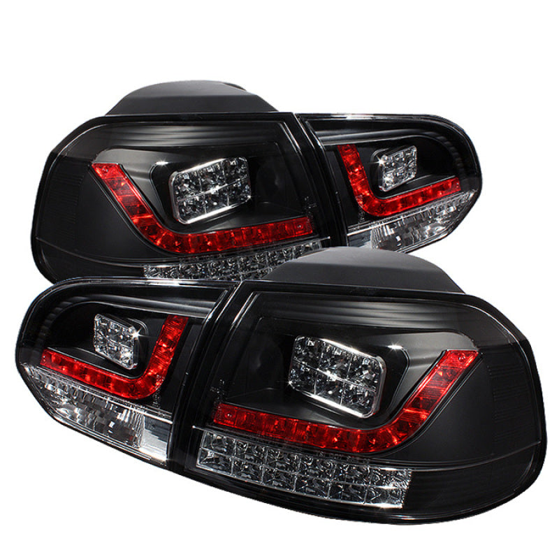 Luces traseras LED Spyder para Volkswagen Golf/GTI 10-13, color negro ALT-YD-VG10-LED-BK