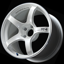 Cargar imagen en el visor de la galería, Advan TC4 18x8.5 +45 5x100 Racing White Metallic and Ring Wheel